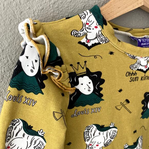 Raspberry Republic Sacrebleu Sun King Ruffle Dress - 5-7Y 116/122 - Picture 3 of 10